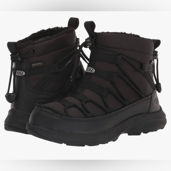 KEEN UNEEK SNK CHUKKA II WP W BLACK/BLACK Sz 9 - Picture 1 of 12